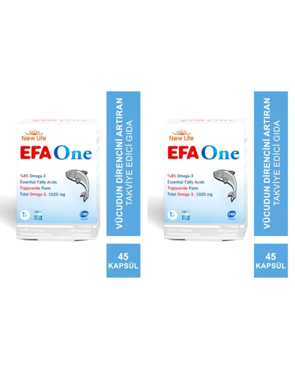 New Life EFA One 45 Softgel 2 Kutu ürün görseli 1