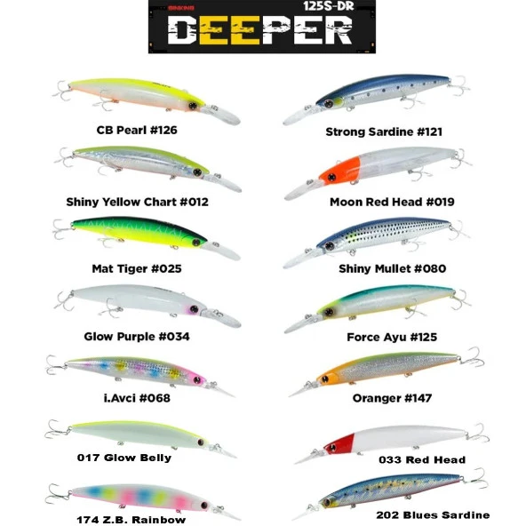 Fujin Deeper 125S-DR Slow Sinking Maket Balık ürün görseli 1