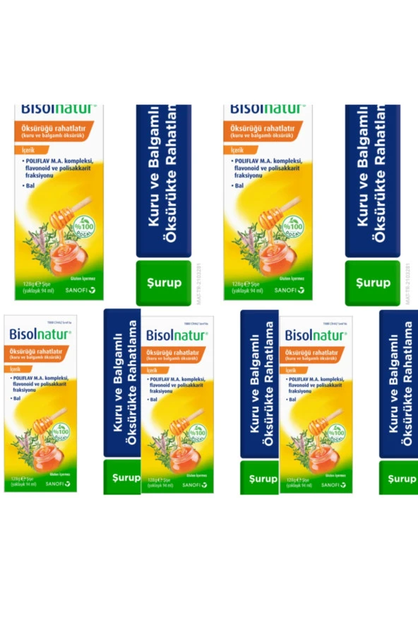 Bisolnatur Bitkisel Şurup 128 gr 5 Kutu ürün görseli 1