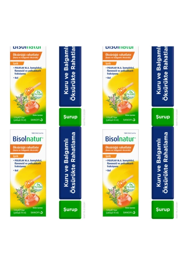 Bisolnatur Bitkisel Şurup 128 gr 4 Kutu ürün görseli 1