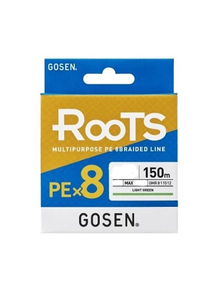 Gosen X8 Roots PE 8 Örgü Spin İp Misina 150mt A.Yeşil ürün görseli 1
