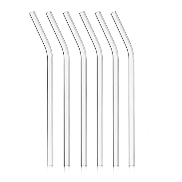 Cam Eğimli Isıya Dayanıklı Pipet Meşrubat Meyve Suyu Kamışı Pipeti - 20 Cm. - 5 Adetlik 1 Paket ürün görseli 1