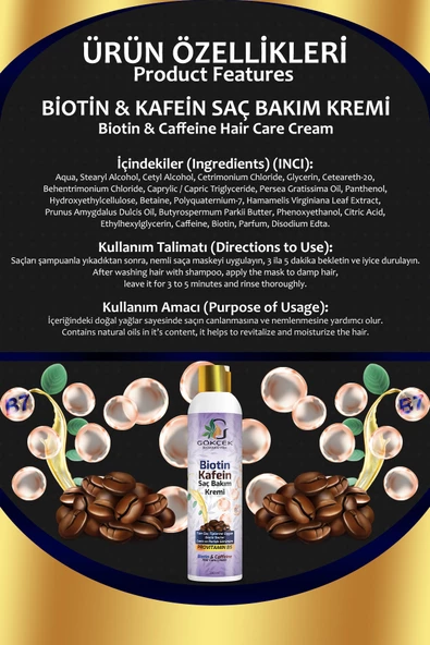 Biotin Kafein Saç Bakım Kremi - Resim 2