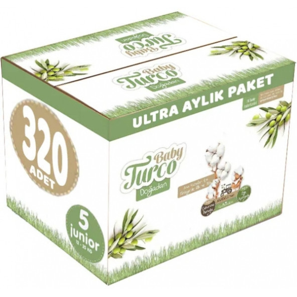 Baby Turco Doğadan 5 Numara Junior 320'li Bebek Bezi ürün görseli 1
