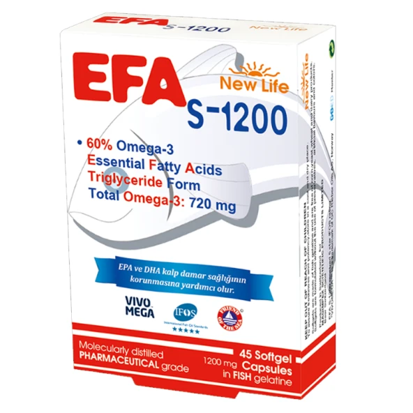New Life Efa S-1200 Omega3 45 Kapsül ürün görseli 1