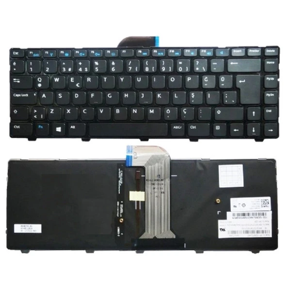 Dell inspiron 5421, 14R-5421, 14R-N5421 Klavyesi TR / ışıklı ürün görseli 1