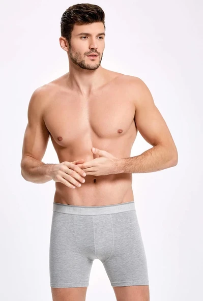 Likralı Uzun Erkek Boxer    3 Adet - Resim 2