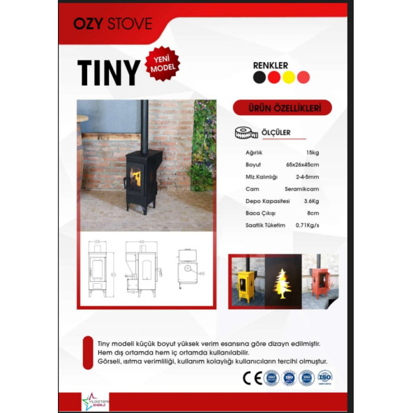 OZYSTOVE Tıny Pelet Sobası - Resim 4