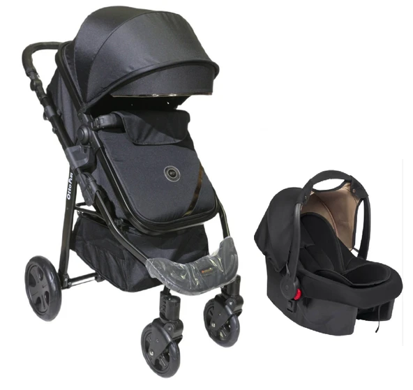 Ottoplus OP470 Travel Sistem Bebek Arabası Füme ürün görseli 1