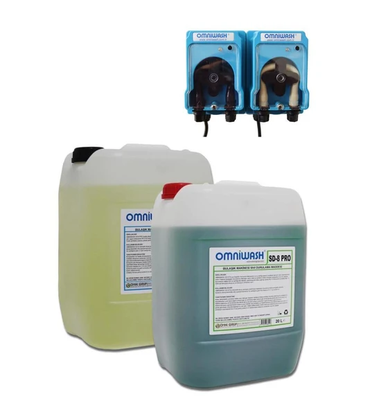 Omniwash Endüstriyel Bulaşık Makine Dozaj Pompa ve Deterjan Seti ürün görseli 1