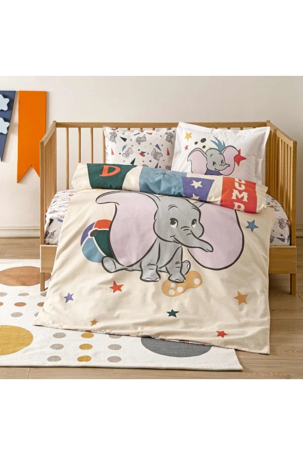 Taç Lisanslı Dumbo Cute Bebek Nevresim Takımı ürün görseli 1