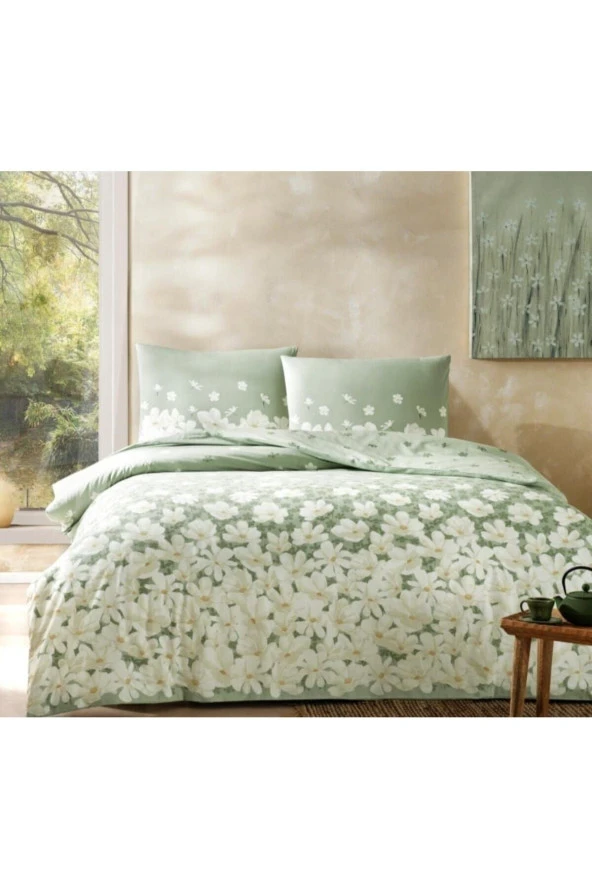 Taç Ranforce Çift Kişilik Nevresim Takımı April Lastiksiz 200 Cm X 220 Cm ürün görseli 1