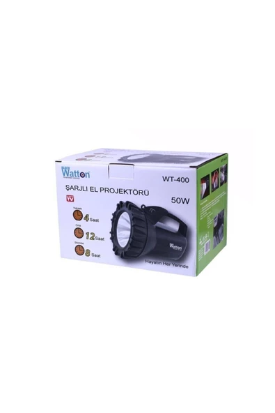 Watton Orjinal Wt-400 Şarjlı 50 W Projektör - Resim 4