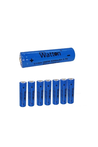 Watton 18650 3.7 V 5200ma Şarj Edilebilir Pil (EL FENERİ PİLİ) Aa Veya Aaa Değildir ürün görseli 1
