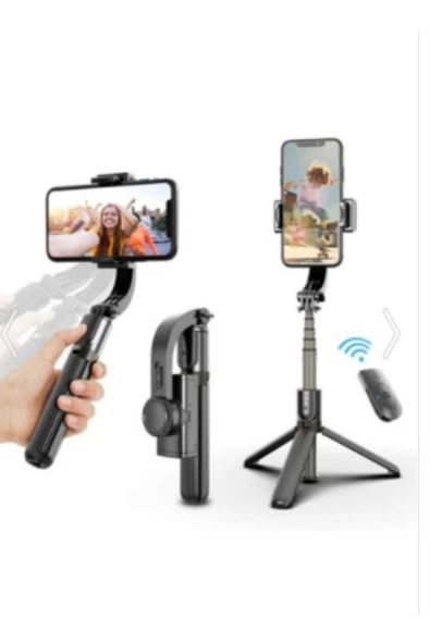 OKMORE Gimbal L08 Anti Shake Profesyonell 360 Bluetooth Telefon Tutucu Ve Tripod ürün görseli 1