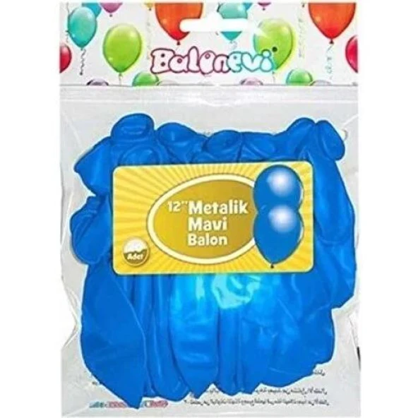 Nedi Pm-12144 Balon Metalik Mavi 20 Li ürün görseli 1