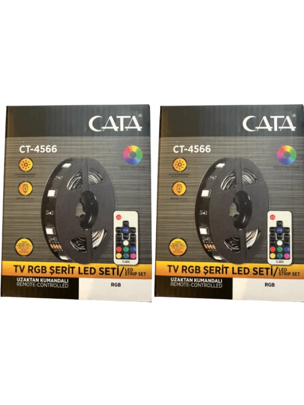 Cata CT-4566 TV RGB Şerit Led Seti Kumandalı (2 Adet) ürün görseli 1