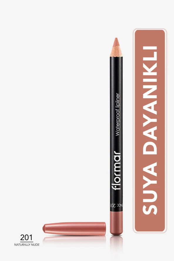 Flormar Suya Dayanıklı Dudak Kalemi - Waterproof Lipliner (Nude) - 201 NTRLLY NUDE ürün görseli 1