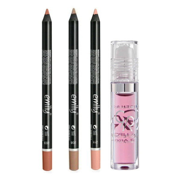 Golden Rose Emıly Dudak Kalemi 3 lü + Lip Gloss No:203-208-211 ürün görseli 1