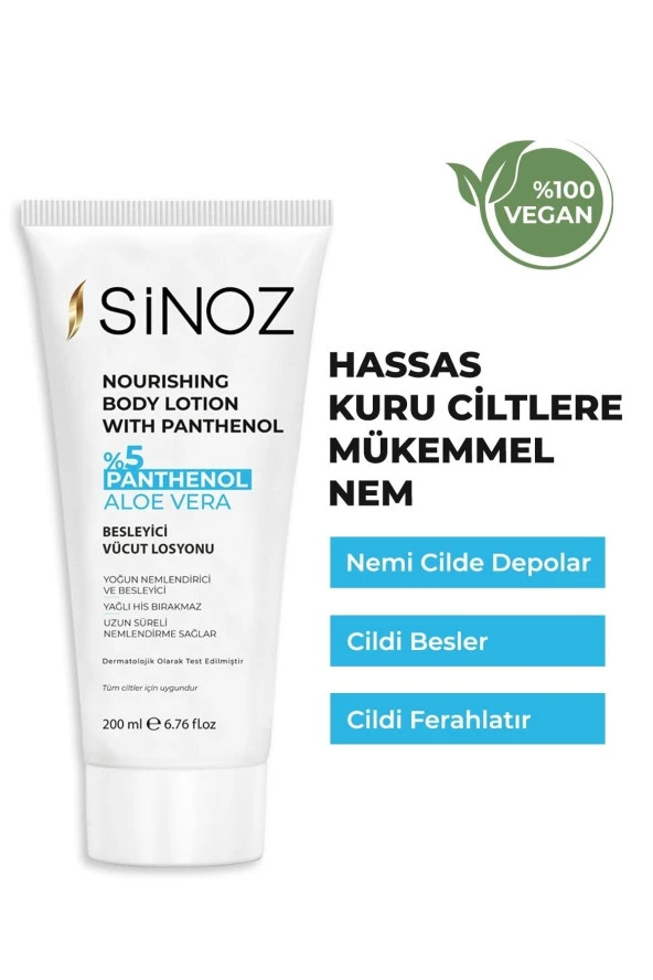 SİNOZ Yoğun Nemlendirici Besleyici El Ayak Vücut Losyonu 200ml ürün görseli 1