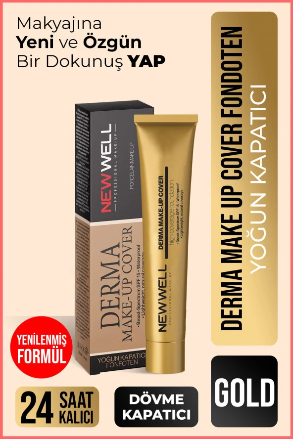 New Well Derma Make-up Cover Foundation - Gold ürün görseli 1