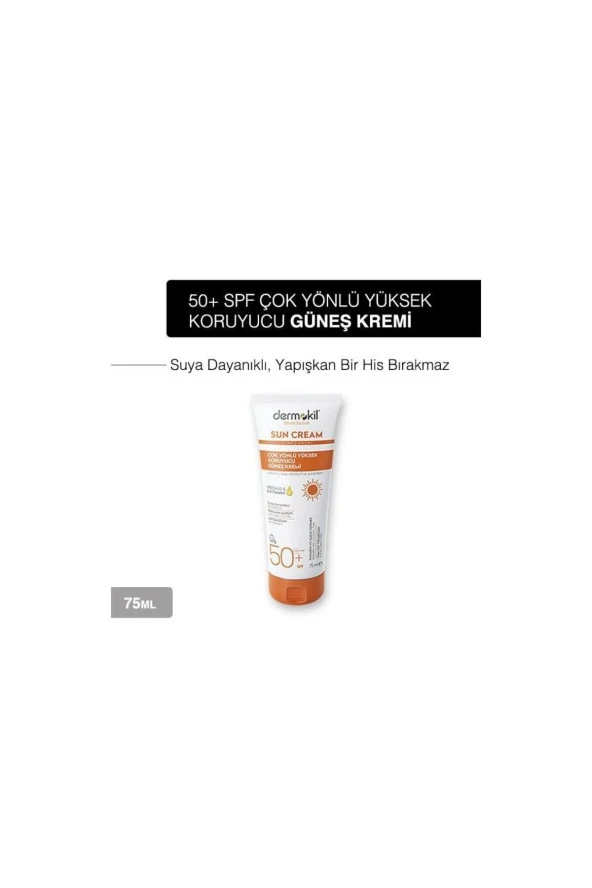 Dermokil Sun Cream-çok Yönlü Yüksek Koruyucu Güneş Kremi50 Spf 75 Ml ürün görseli 1