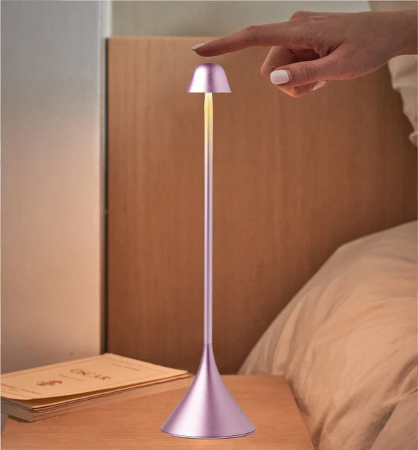Lexon Steli Bell Led Masa Lambası Pembe - Resim 2