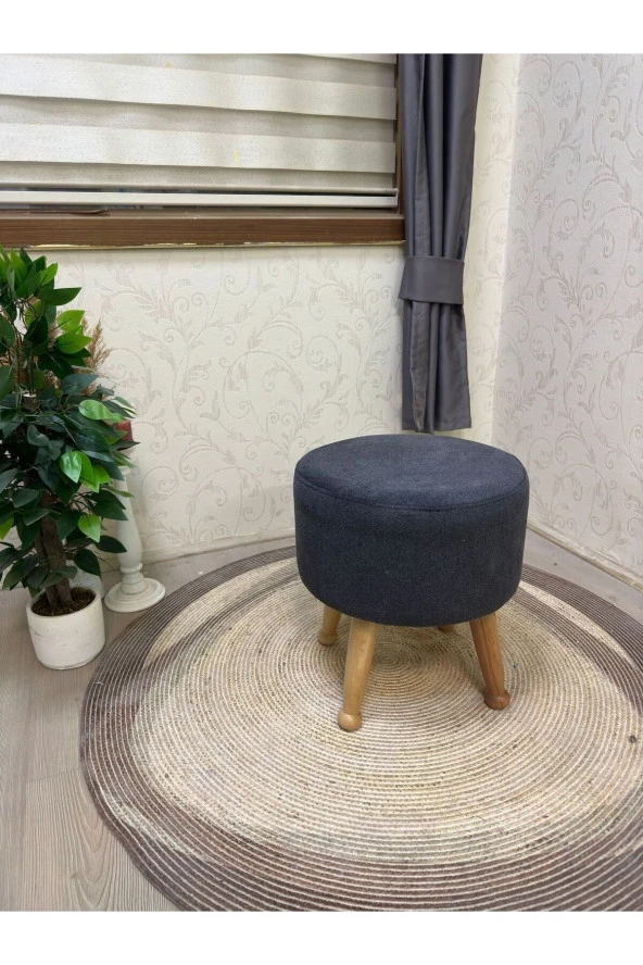 Asedia Miskin Naturel Sofa Antsait Ahşap Ayak Uzatma Pufu ürün görseli 1