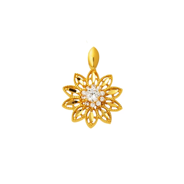 Lotus Çiçeği 22 Ayar Altın Kolye Ucu ürün görseli 1