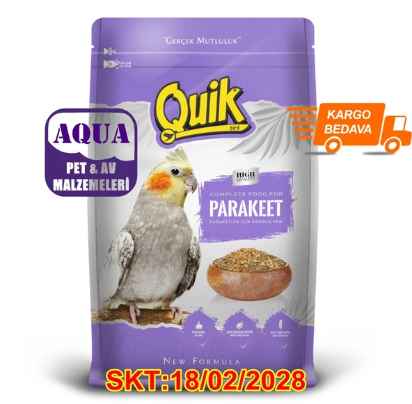 Quik Paraket Yemi 750 gr - Sultan Papağanı Yemi 750 gram SKT:18/02/2028 ürün görseli 1