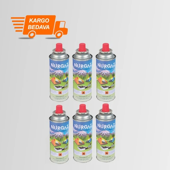Nurgaz 6'lı Set 220 gr. Valfli Kartuş Gaz ürün görseli 1
