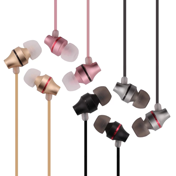 LinkTech H20 Mikrofonlu Metal Kulak İçi Kablolu Kulaklık 3.5mm ürün görseli 1