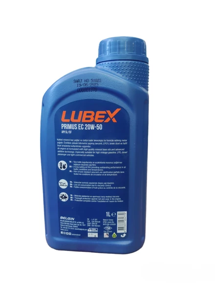 LUBEX PRIMUS EC 20W-50 1 LT ürün görseli 1