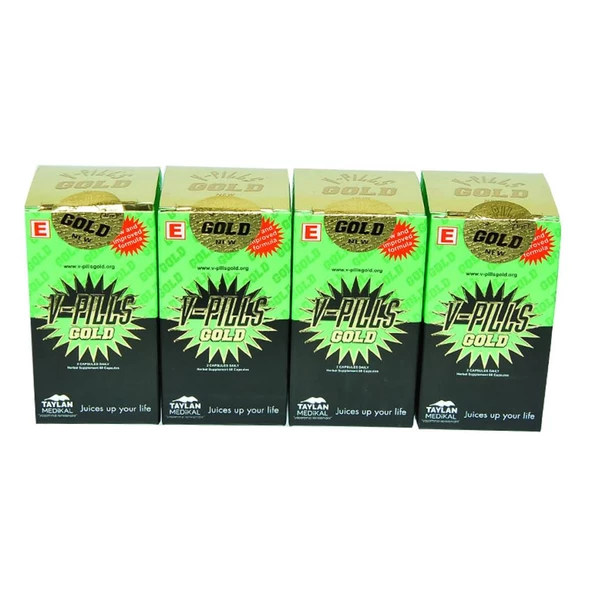 V-Pills Gold Bitkisel 60 Kapsül Orijinal Bandrollü 4 Adet Kutu - Resim 2