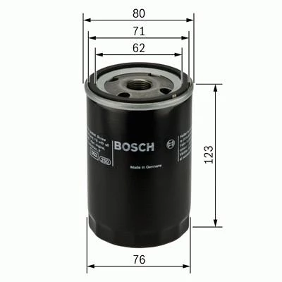BOSCH YAĞ FİLTRESİ AUDİ A3 A4 A6 İBİZA LEON FABİA 451103033 ZP3241 ürün görseli 1