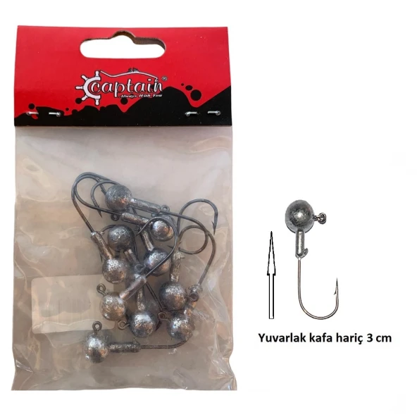 Captain 6429 Jig Head Cracker Ball 2/0 - 8gr 10 Adet ürün görseli 1