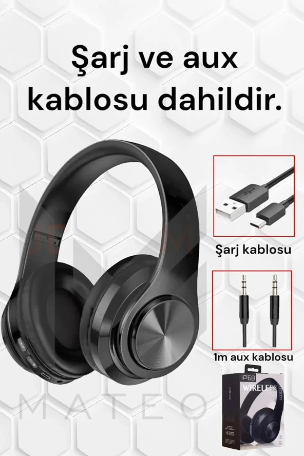 APPLE 7 PLUS -APPLE 8 PLUS UYUMLU P68 KABLOSUZ MİKROFONLU BLUETOOTH KULAKLIK STEREO ürün görseli 1
