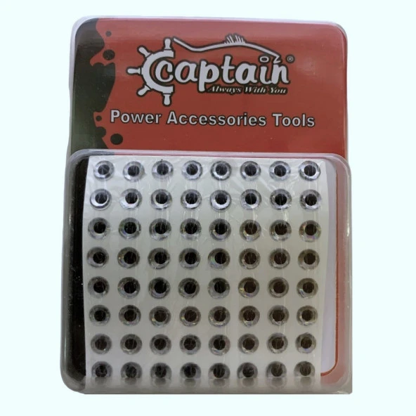 Captain 7632 Göz 6mm Naturel Silikon Damla Göz 64lü Paket ürün görseli 1