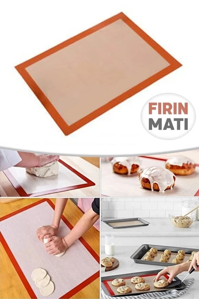 Fırınlanabilir Kendinden Yağlı Silikon Pişirme Matı-hamur Açma Matı 30x40 ürün görseli 1
