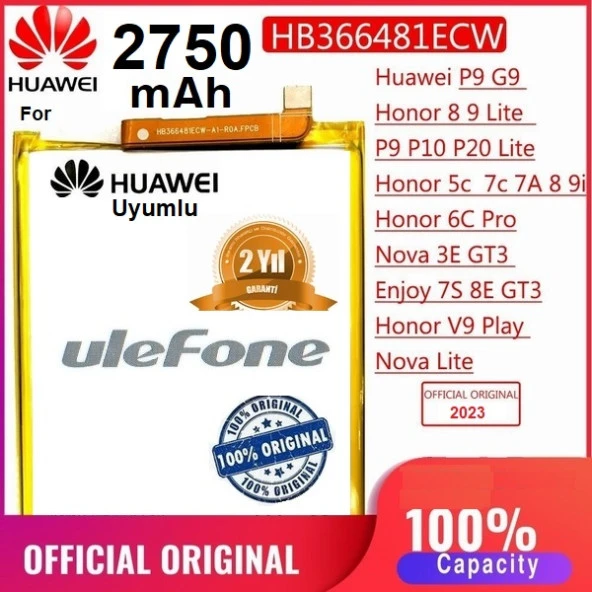 Huawei Honor 7 Lite HB366481ECW 2750 mAh Batarya Pil Orijinal Uzun Ömürlü Yüksek Kapasite ULEFONEHU0084 ürün görseli 1