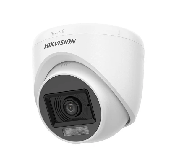 Hikvision DS-2CE76D0T-LPFS 2mp 2.8mm Sabit Lens Dahili Sesli Smart Hybrid Light 4in1 AHD Dome Kamera ürün görseli 1