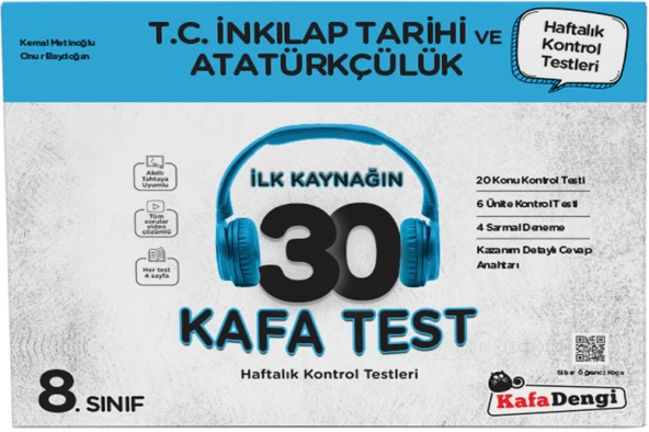 Kafa Dengi 8. Sınıf İnkılap Tarihi 30 Kafa Test ürün görseli 1