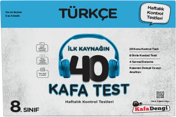 Kafa Dengi 8.Sınıf Türkçe 40 Kafa Test ürün görseli 1