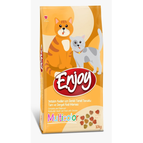 Enjoy Renkli Taneli Yetişkin Kedi Maması 10 Kg ürün görseli 1