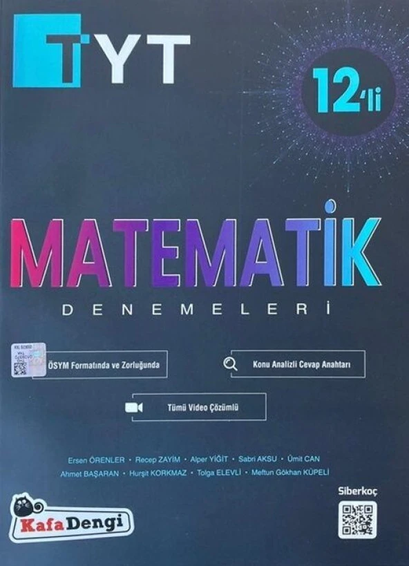 Kafa Dengi Yayınları TYT Matematik 12 li Branş Denemesi ürün görseli 1