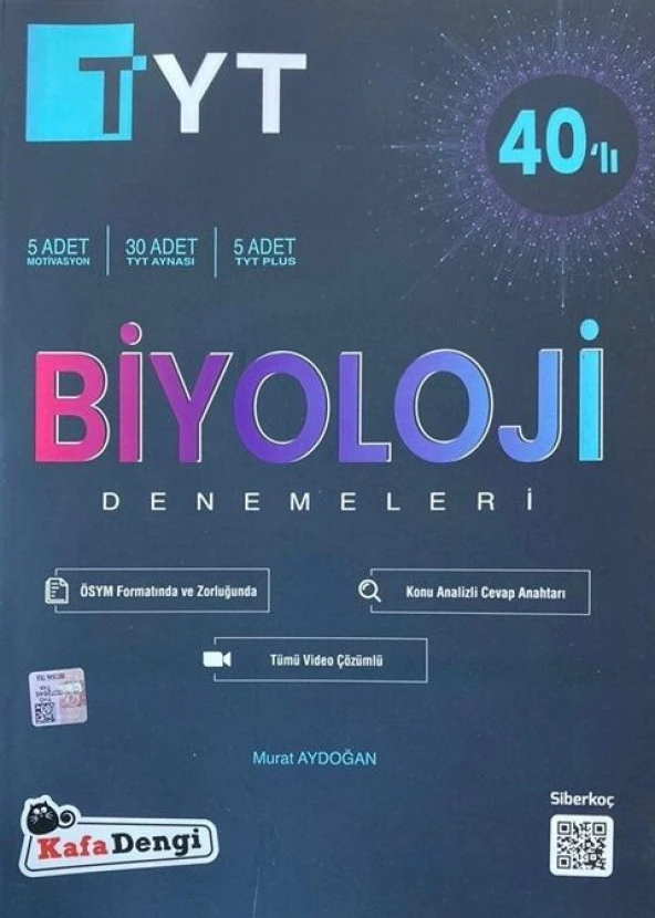 Kafa Dengi Yayınları TYT Biyoloji 40 lı Branş Denemesi ürün görseli 1