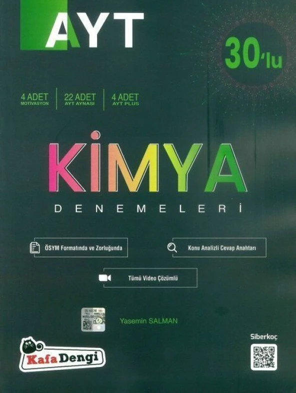 Kafa Dengi Yayınları AYT Kimya 30 lu Deneme ürün görseli 1