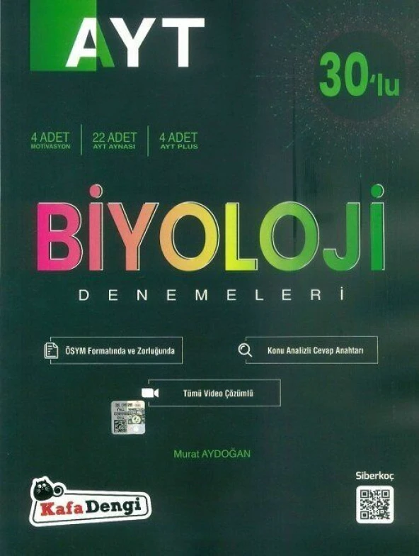 Kafa Dengi Yayınları AYT Biyoloji 30 lu Deneme ürün görseli 1