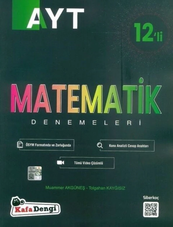 Kafa Dengi Yayınları AYT Matematik 12 li Deneme ürün görseli 1