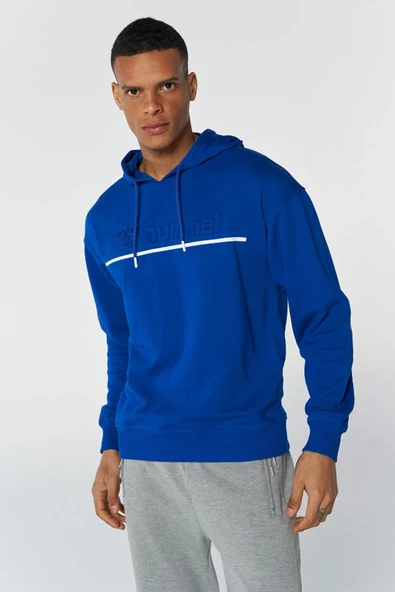 Hummel 921645-7788 Lacivert Önü Hummel Baskılı Kapüşonlu Erkek Sweat ürün görseli 1